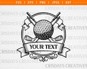 Golf Team Name SVG | Custom Golf Team Cut File | Personalized Golfer Design | Golf Ball & Clubs SVG, Clipart