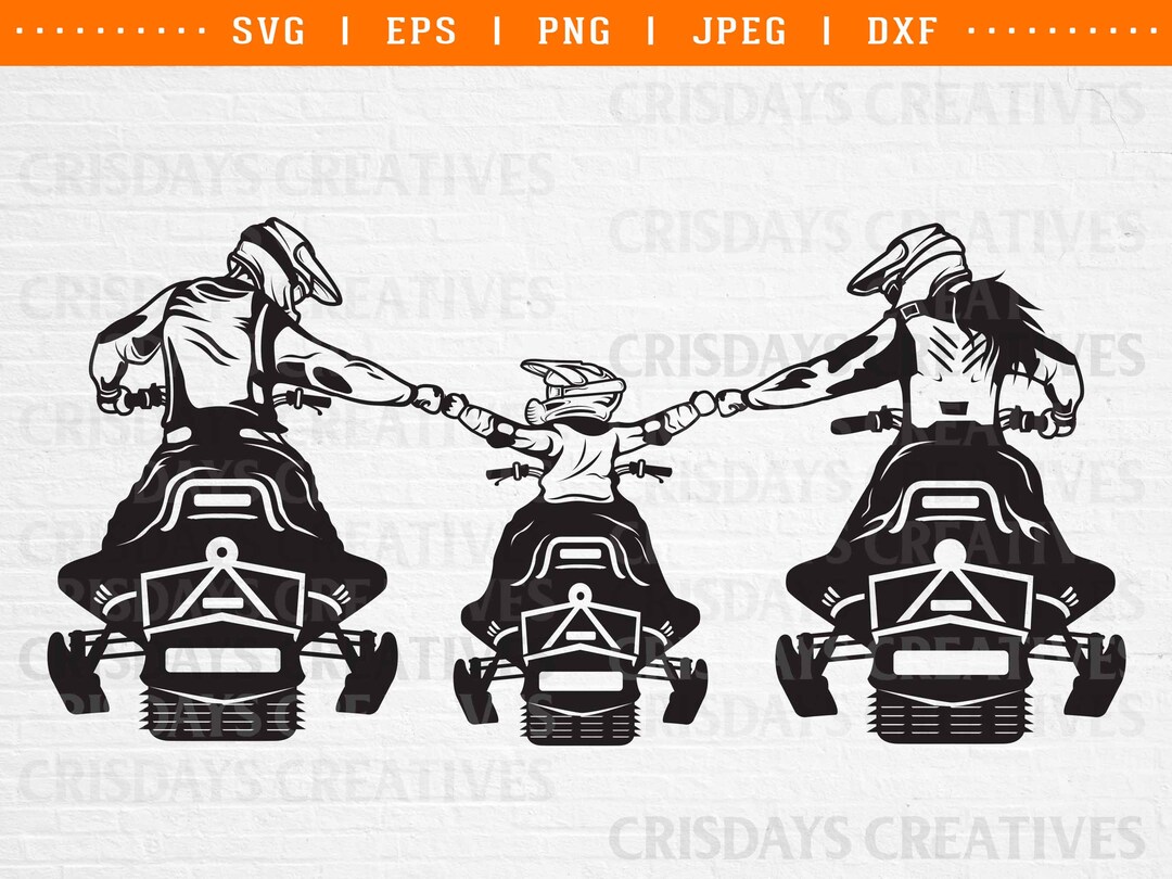 Father and Son Snowmobile Svg Snowmobile Svg Family Snowmobile Svg Snow ...