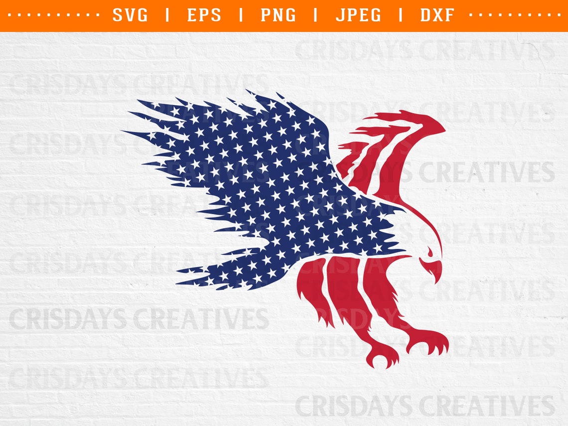 Eagle Flag Svg | American Eagle Patriotic Cut File | USA Flag Eagle ...