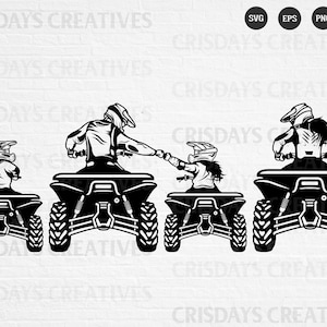 ATV Love Svg| 4 wheelers SVG| Atv Family Svg| Clipart,  Png, Vector, Cut Files