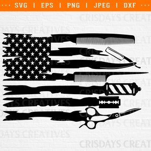 barber svg, barber equipments svg, us flag barber svg, american barber svg, american flag with barber equipments, barbers png, barbers png
