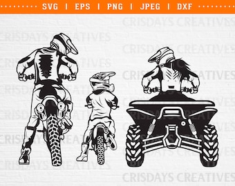 Puede incluir: Silueta en blanco y negro de dos personas montando en moto. La persona de delante es un adulto y la persona de detrás es un niño. Ambos llevan casco y ropa de moto.