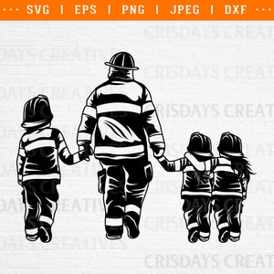 DadLife KidLife Feuerwehrmann SVG | Feuerwehrmann Papa SVG | Feuerwehrmann geschnitten Datei | Papa Leben SVG | Papa und Kinder geschnitten Datei | Feuerwehrmann Familie svg