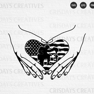 Love Veteran svg, Heart Hand Veteran Svg, veteran svg, US veteran svg, Veteran Valentine printable, veteran sticker, veteran decal, veterans