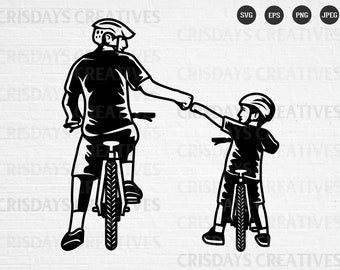 Father and Son Biker Svg| Bike svg| Father and Son Svg| DadLife KidLife SVG| Father and Son Bonding| Cut Files, Vector, Png, Jpeg, Clipart