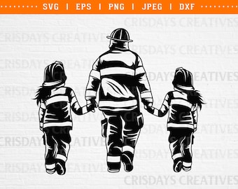 Firefighter Family SVG: Father's Day Shirt Design (Digital Files), hero family shirt design