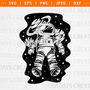 astronaut svg, space svg, astronaut clipart, astronaut files for cricut, astronaut silhouette, cute astronaut svg, kid astronaut svg Dxf png