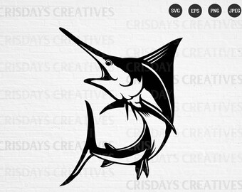 Fishing Svg |Marlin Svg |Fish Svg |Sword fish svg| Fishing love| Cut Files, vector, clipart, png