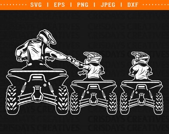 tata i syn wyścigi quadów svg, rodzinna koszulka quadów png, koszulka rodzinna quadów svg, pliki svg dla cricut, atv svg, atv clipart, atv png, tata i syn svg