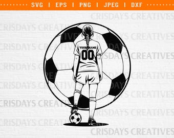 Soccer Kid Girl SVG, Girl Soccer Player Cut File, Kids Soccer Silhouette, Sports Girl SVG for Cricut, Soccer Clipart, Soccer Shirt Design
