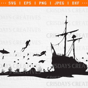 diving svg, deep sea diving svg, diving scene svg, diver svg, diver shirt design, dive svg, scuba diver svg scuba diving svg underwater svg