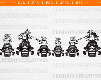 Snowmobile Family of Six SVG, Snowmobiling Family Silhouette, Winter Sports Svg, Snowmobile Clipart for Cricut, Family Outdoor Adventure