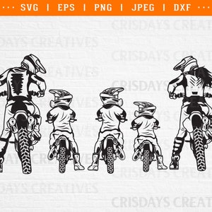 motocross family svg, family svg, family of five svg, dadlife motocross svg, three son riding motocross svg, dad and son motocross, dirtbike