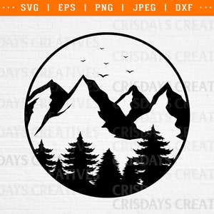Mountain Svg| Forest Svg| Outdoor Svg| Hiker Svg| Camper Svg| Hiker Shirt| Png, Cut files, clipart, mountain scene, nature scene png, nature