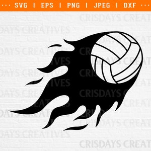 Flaming Volleyball Player Svg Volleyball Svg Flaming - Etsy