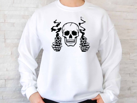 Skull With Guns Svg, Skull Guns Svg, Skull Svg, Skull