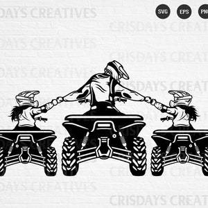 Dad and Daughters ATV svg, atv svg, dadlife svg, dad life atv, quadbikes, four wheelers svg, kidlife svg, father and daughter bonding svg