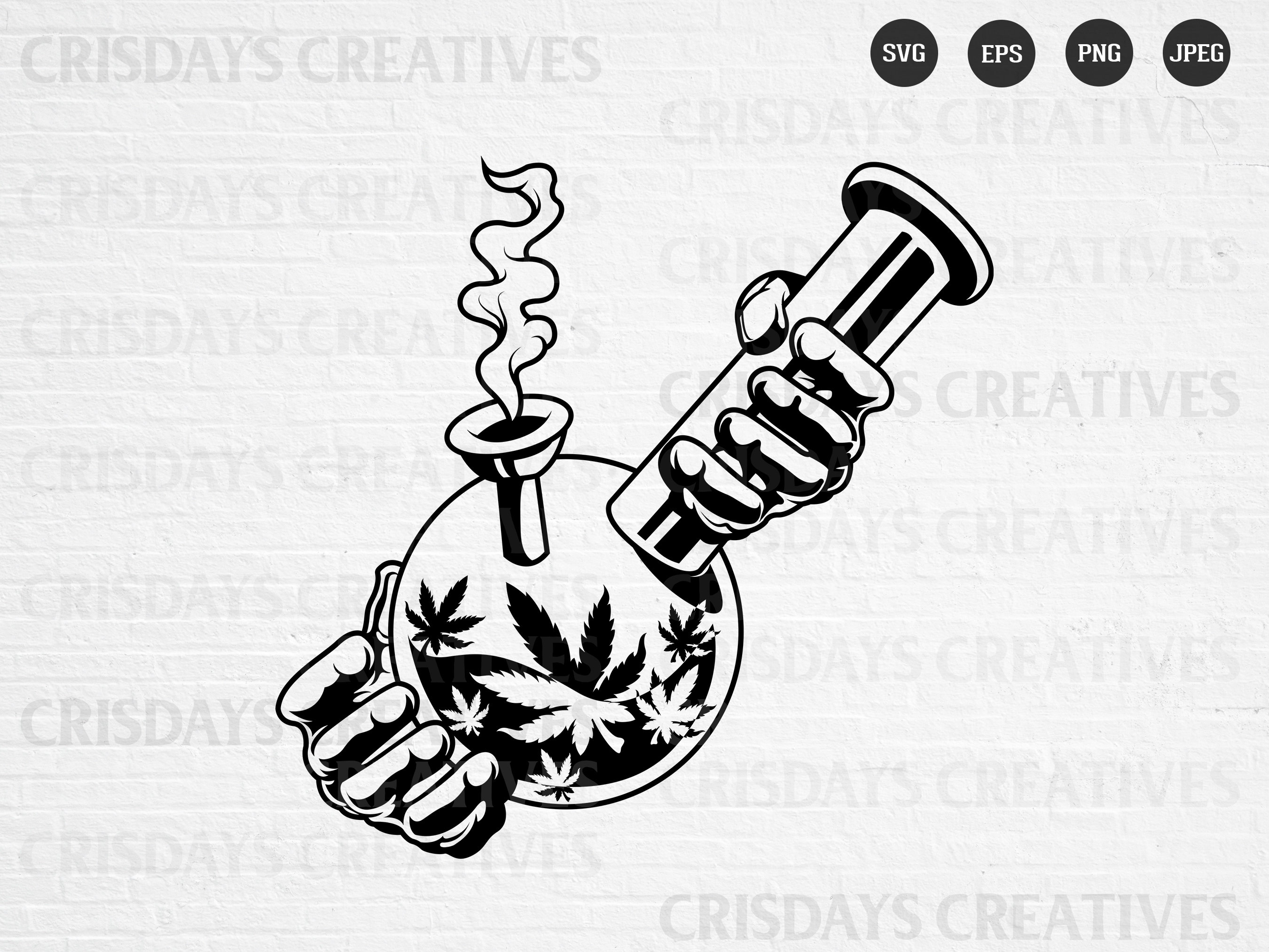Weed Bong Svg Water Pipe Svg Glass Bong Svg Cannabis Svg - Etsy
