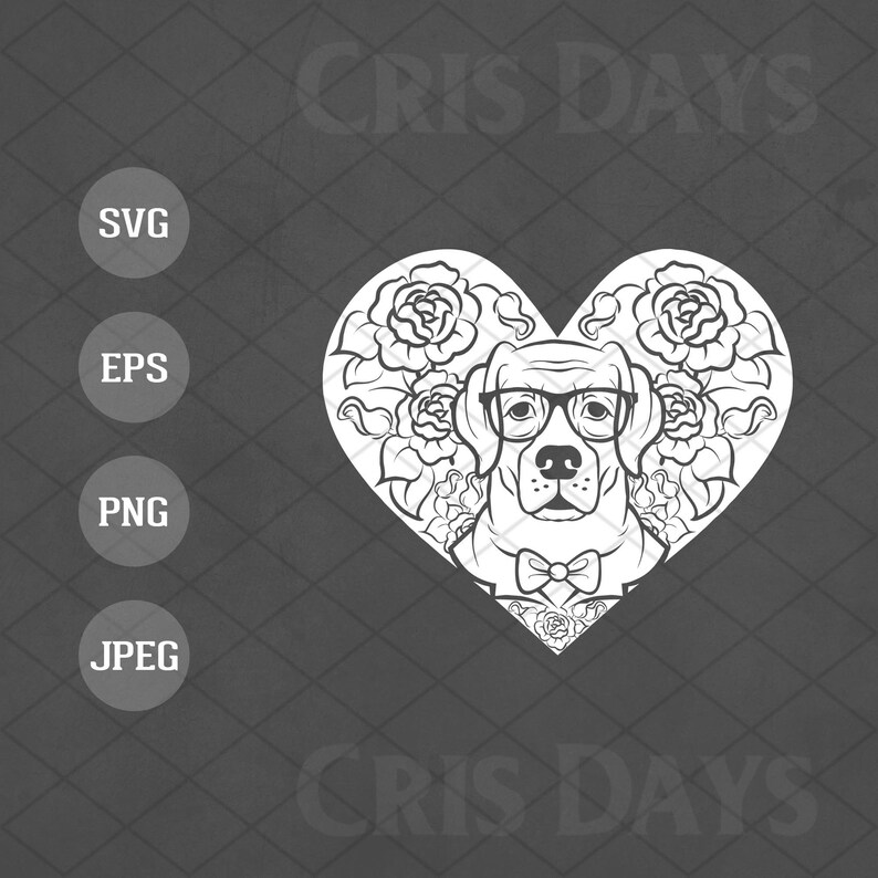 Download Cut Files Cute Dog Love Svg Love Dogs Svg Floral Heart Dog Svg File Valentines Dog Svg Cute Labrador Svg Prints Art Collectibles Silviabugner Com