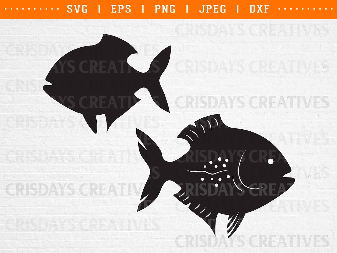 Fish Svg Fish Clipart Fish Silhouette Sea Animals Svg Fish - Etsy
