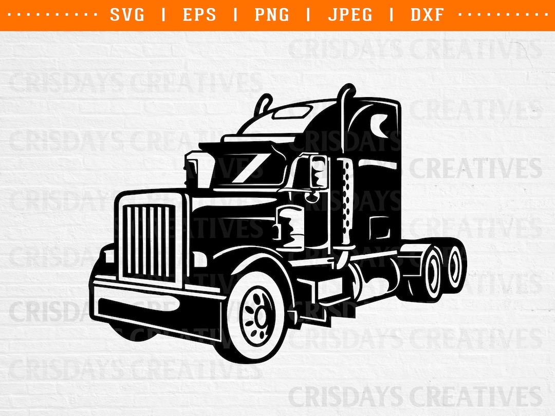 Semi Truck Svg Trucker Png Semi Truck Vectortruck - Etsy
