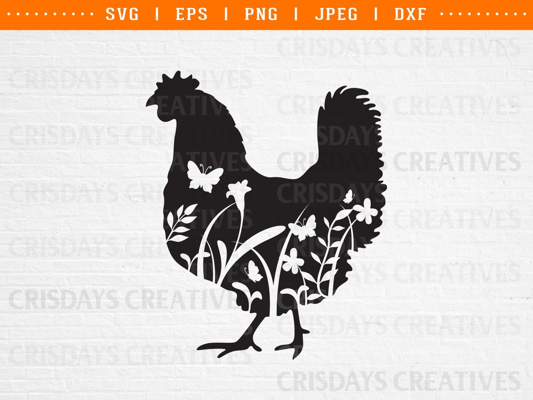 Pollolin Svg Pollo floral svg pollo svg gallina svg granja de pollos - Etsy España