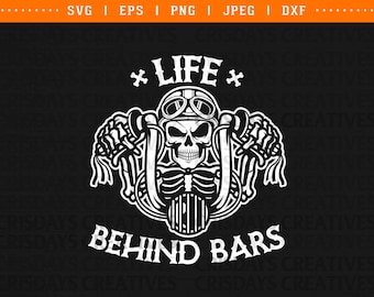 Skeleton Motorcycle Rider SVG: Biker Design (Digital Files)