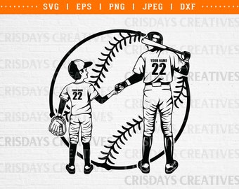 father and son baseball svg, baseball svg, dad and son baseball svg, personalized name svg, custom name svg, baseball fan svg, baseball png