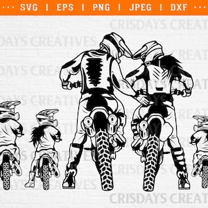family of five svg, motocross family svg, dad and kids motocross svg, motocross clipart, motocross kid svg, svg files for cricut, digital