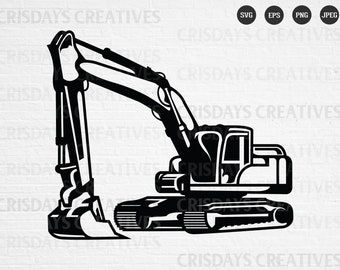 Construction SVG| Excavator SVG| Heavy Equipment Svg| US Excavator svg| Excavator Clipart| Excavator Vector | jpeg, png, Cut Files
