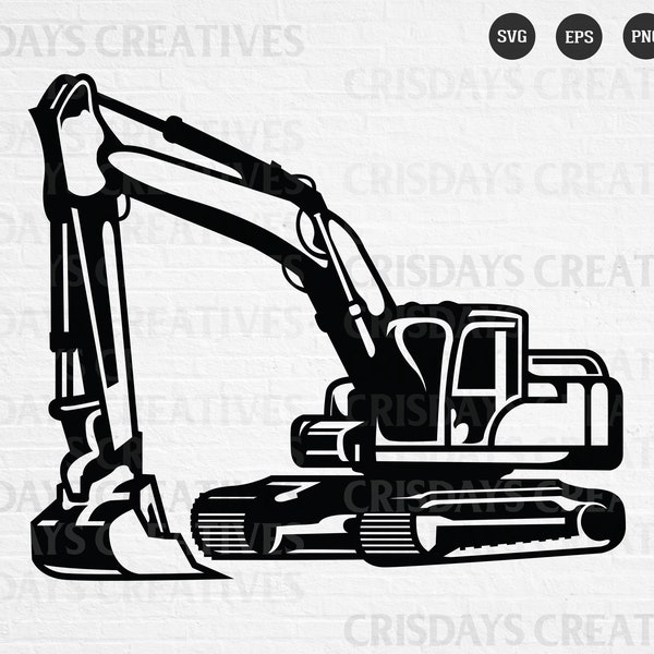 Construction SVG| Excavator SVG| Heavy Equipment Svg| US Excavator svg| Excavator Clipart| Excavator Vector | jpeg, png, Cut Files