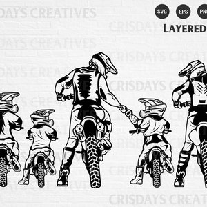 Family Motocross Svg| Motocross svg| Father, Kids, Mom Motocross Svg| DadLife KidLife Momlife Svg| Family Bonding| SVG, Vector,Clipart