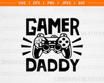 Gamer Daddy SVG: Dad Gamer Design (Digital Files)
