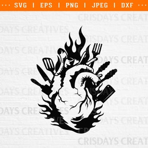 chef Svg, cook Svg,heart Svg, love cooking clipart, heart vector,love cooking tshirt design, chef gifts svg, chef shirt design, chef tools