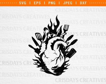 chef Svg, cook Svg,heart Svg, love cooking clipart, heart vector,love cooking tshirt design, chef gifts svg, chef shirt design, chef tools