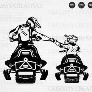 Vater und Sohn Schneemobil Svg Schneemobile svg DadLife KidLife SVG Winterspiele Schnee mobile,Fun in snow, Schneetag, Schneeabenteuer