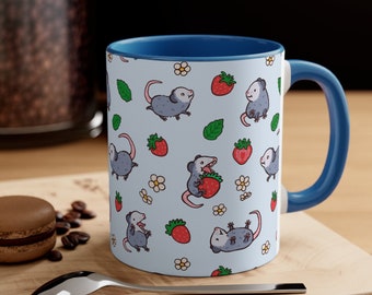 Possum opossum coffee mug, coffee mug for women, possum gift for her, funny possum, animal ceramic mug, hot cocoa cup, cute chocolate mug