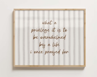 Inspirational Gratitude Poster, Life Quote Print, Encouragement Wall Art (Unframed)