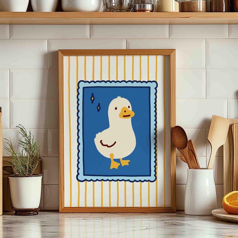 Cute Duck Poster, Funny Bath Time Poster, Cute Bathroom Art Print ...