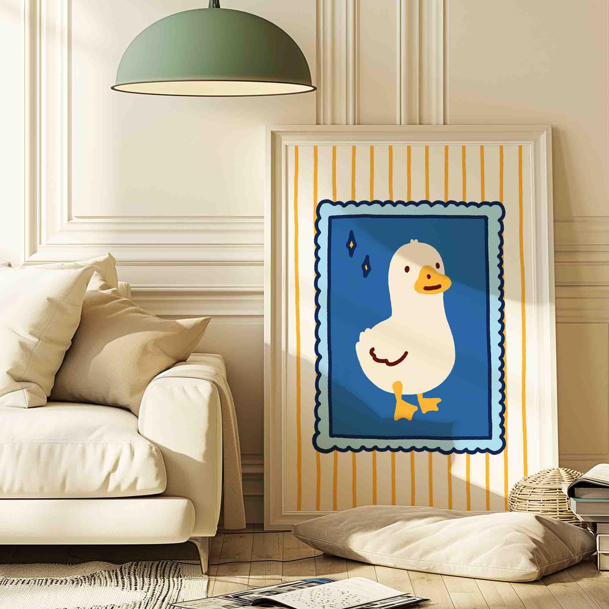 Cute Duck Poster, Funny Bath Time Poster, Cute Bathroom Art Print ...