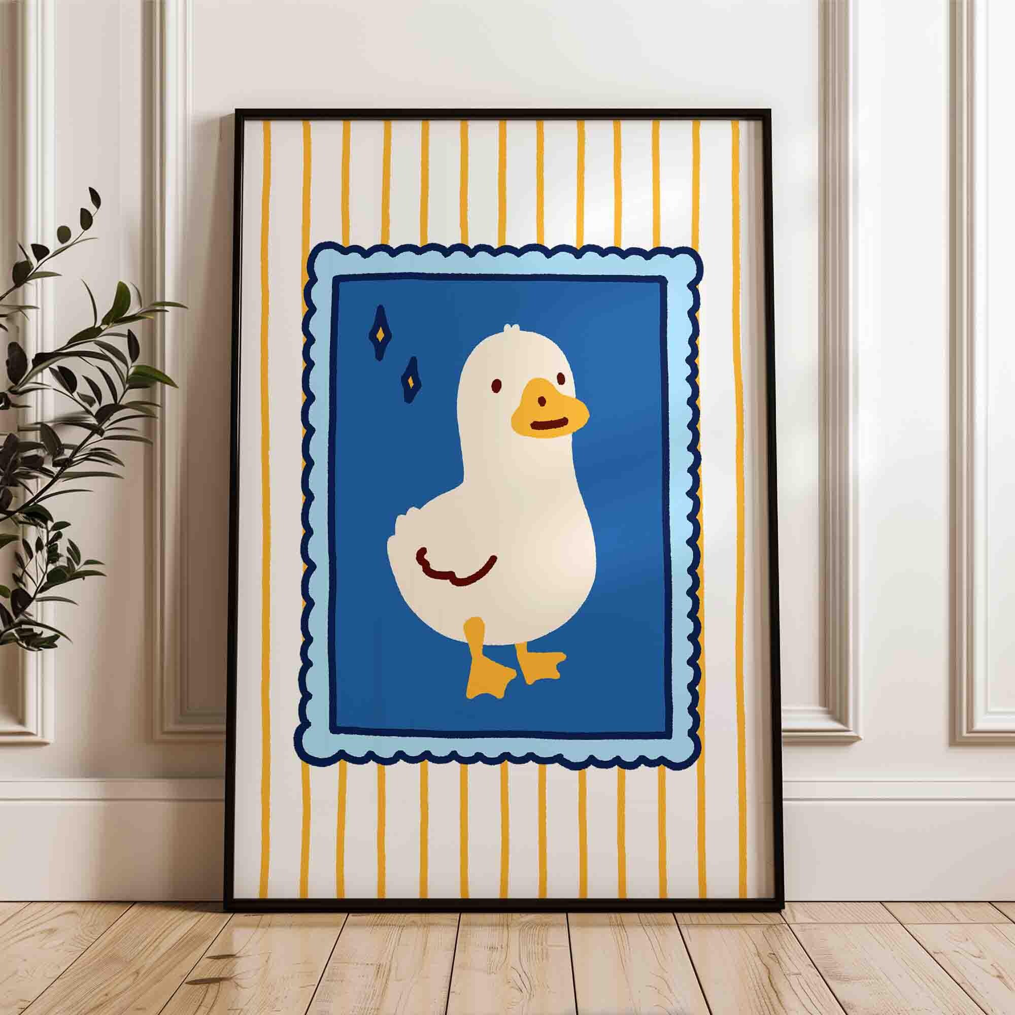 Cute Duck Poster, Funny Bath Time Poster, Cute Bathroom Art Print ...