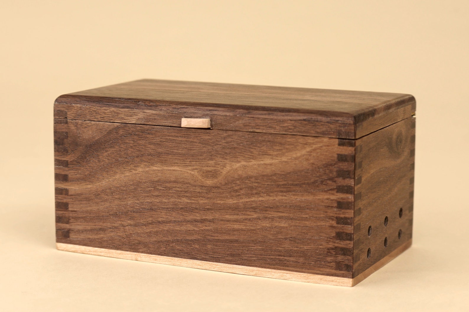 Garlic Box Garlic Holder Garlic Vault Walnut with a Maple Etsy