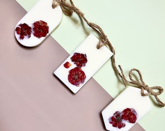 Lemongrass Rosewood Aroma Block: Soy Wax Home Scent with Red Roses