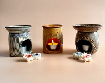 Handmade Candle Warmer Gift Set with Assorted Soy Wax Melts - Eco-Friendly Aromatherapy - Crafted in the Netherlands