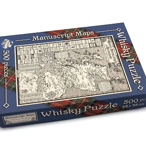 Puzzle Carte des whiskies d'Écosse • 500 pièces