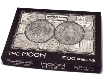 Moon Map Jigsaw Puzzle • 500 pieces