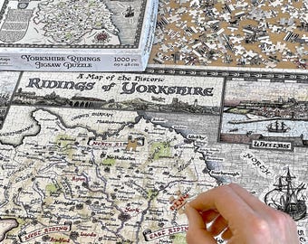Yorkshire Ridings Map Jigsaw Puzzle • 1000 pieces