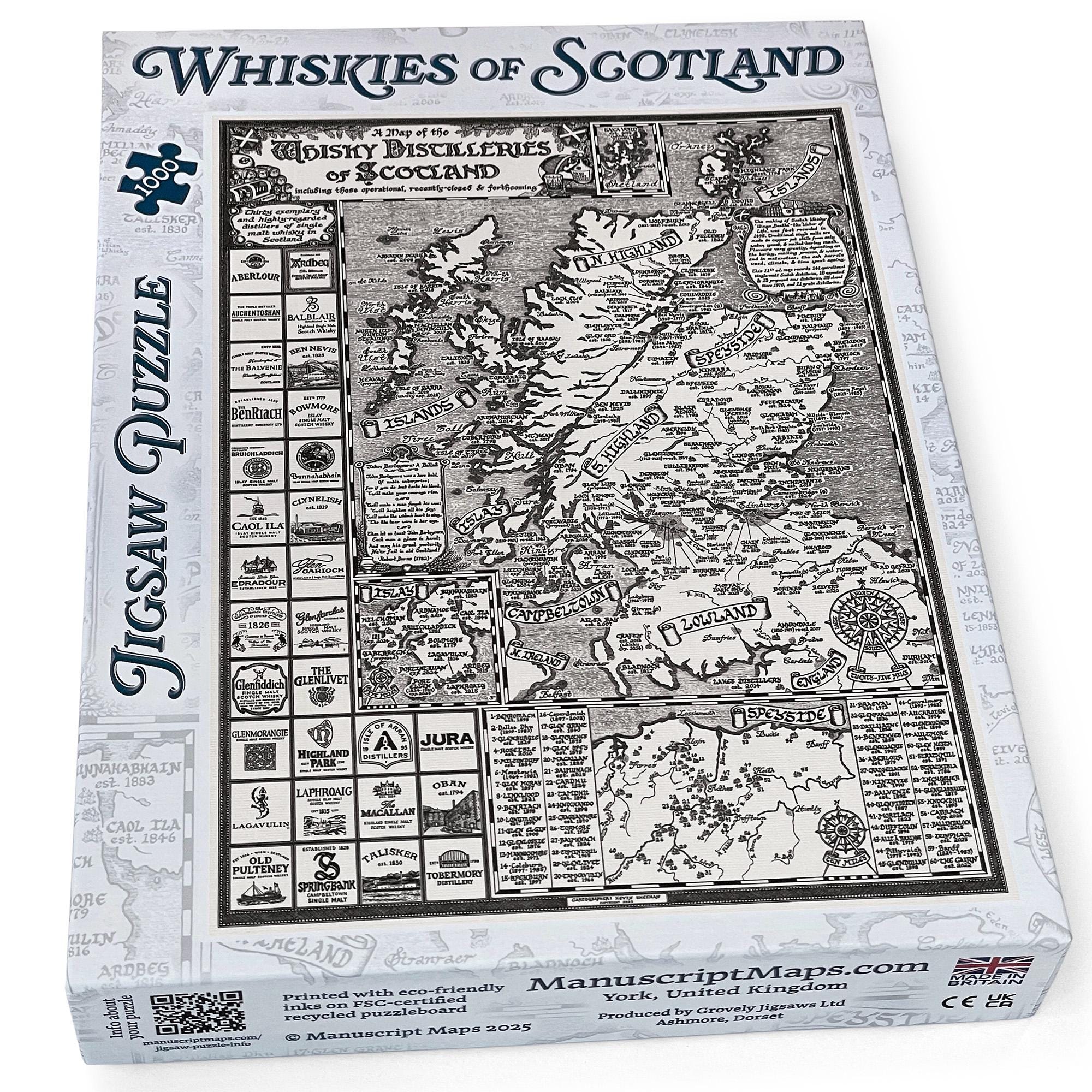 Scotland Whisky Map Jigsaw Puzzle • 1000 Pieces - Etsy