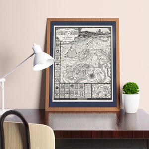 Hand-drawn Durham University Map Fine Art Print by Manuscript Maps image 3