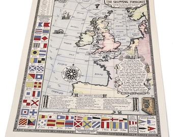 Colour Shipping Forecast Tea Towel • 100% Cotton